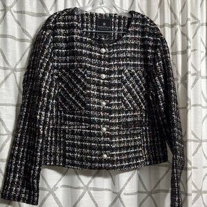 BAGATELLE COLLECTION Elegant Colorful Tweed Blazer